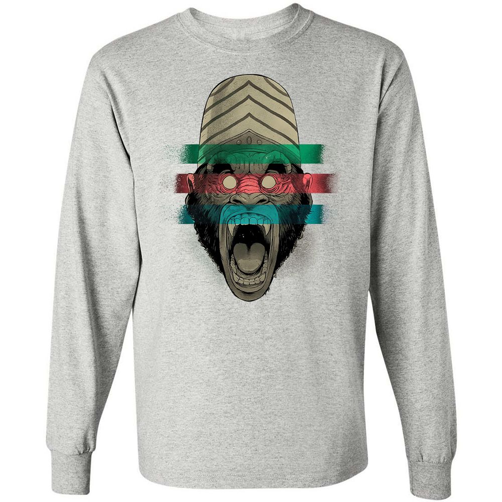 Long Sleeve T-Shirt - YMU5V3GW - Ash - 7