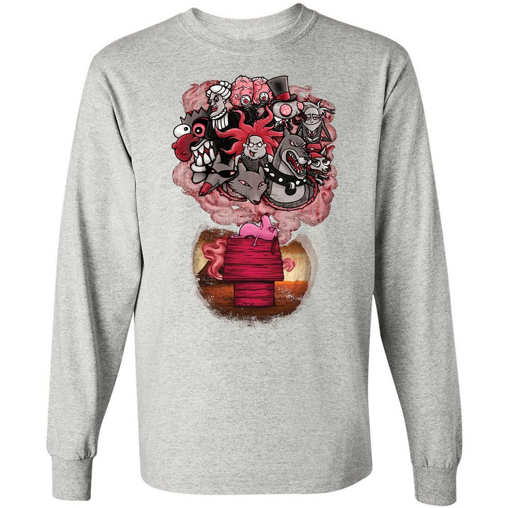 Long Sleeve T-Shirt - RQ9HBN2Q - Ash - 7