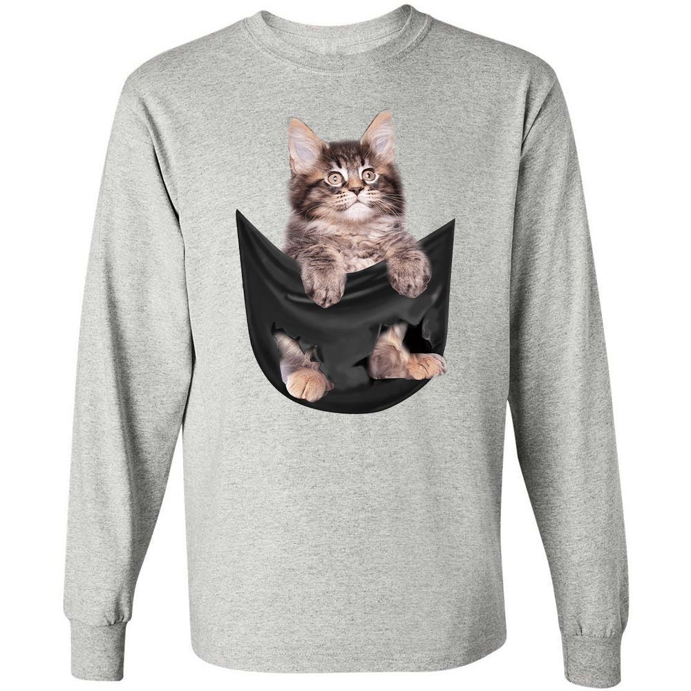 Long Sleeve T-Shirt - 3S9GBNU8 - Ash - 7