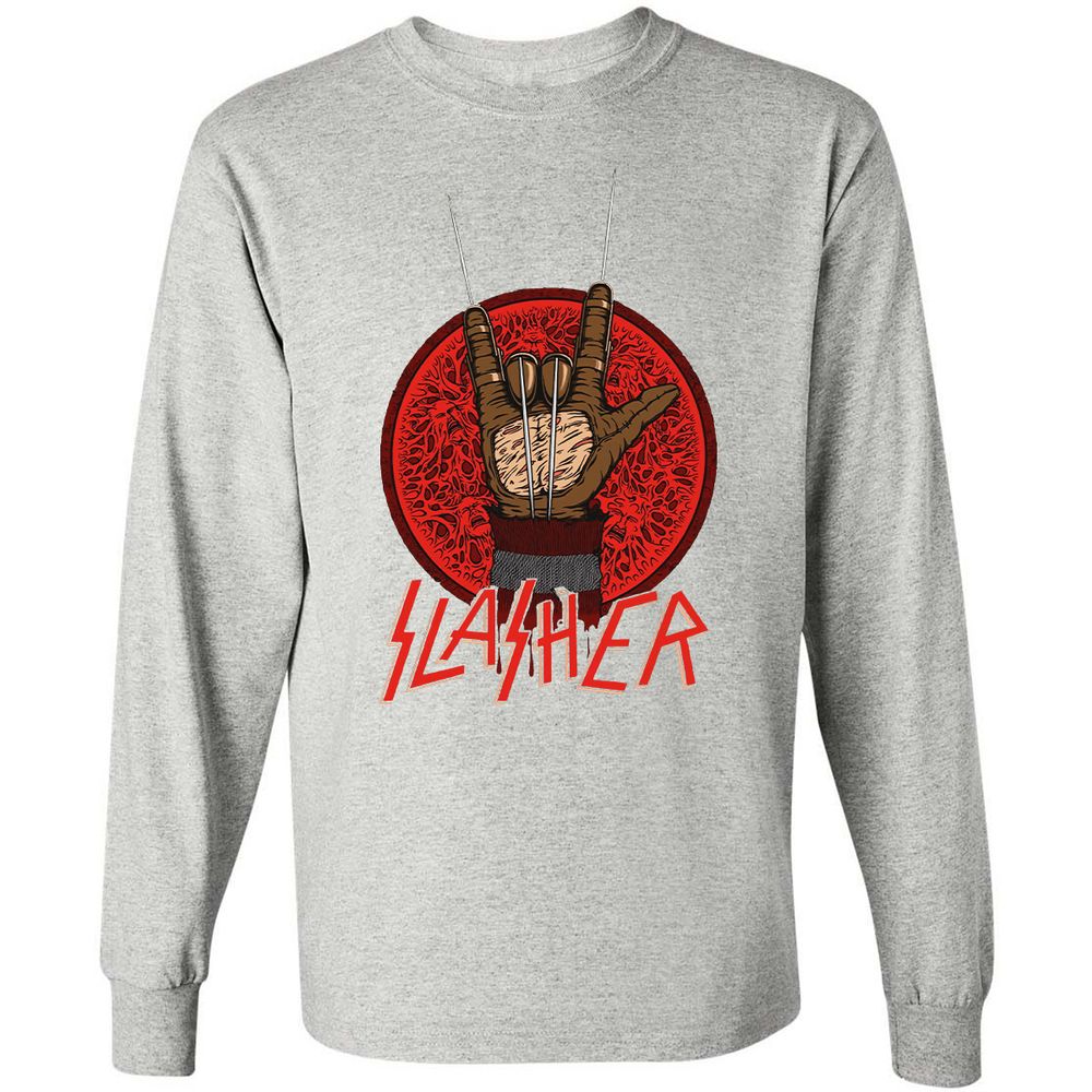 Long Sleeve T-Shirt - 74NDZVBX - Ash - 7