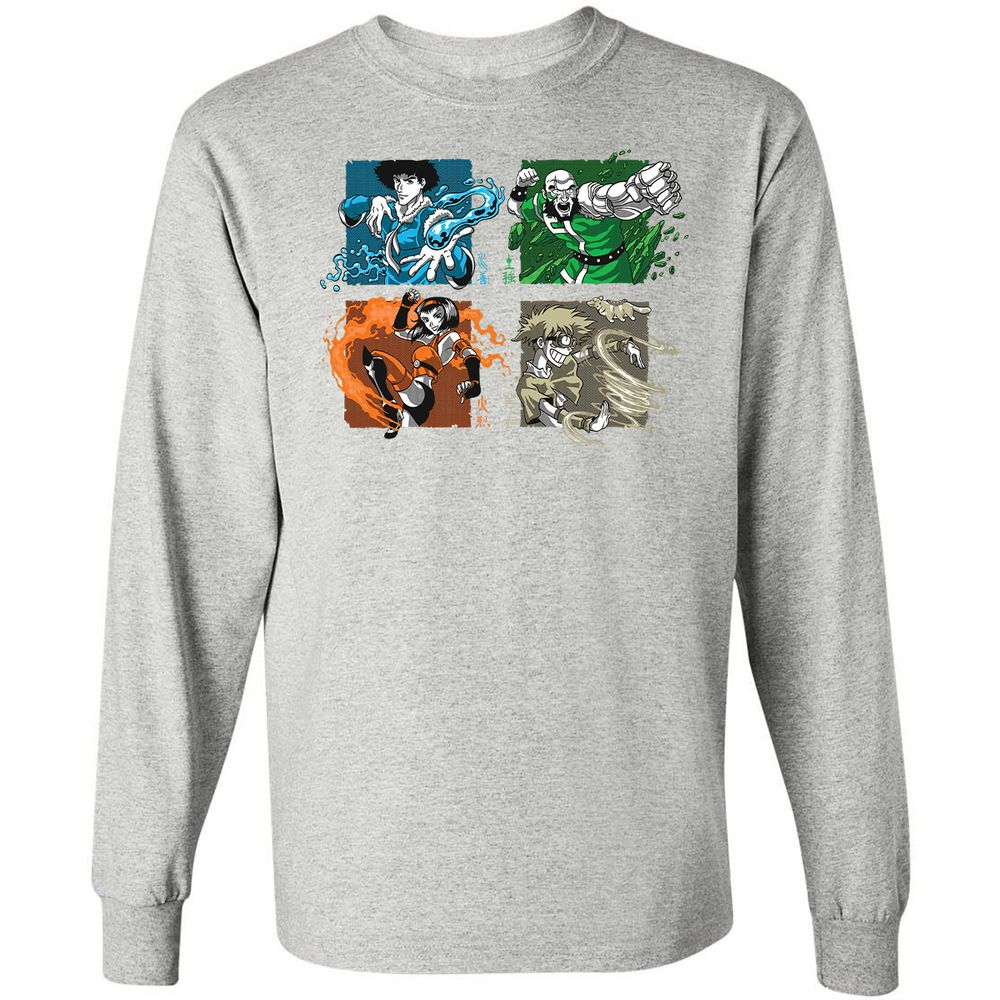 Long Sleeve T-Shirt - Z31VXC6U - Ash - 7