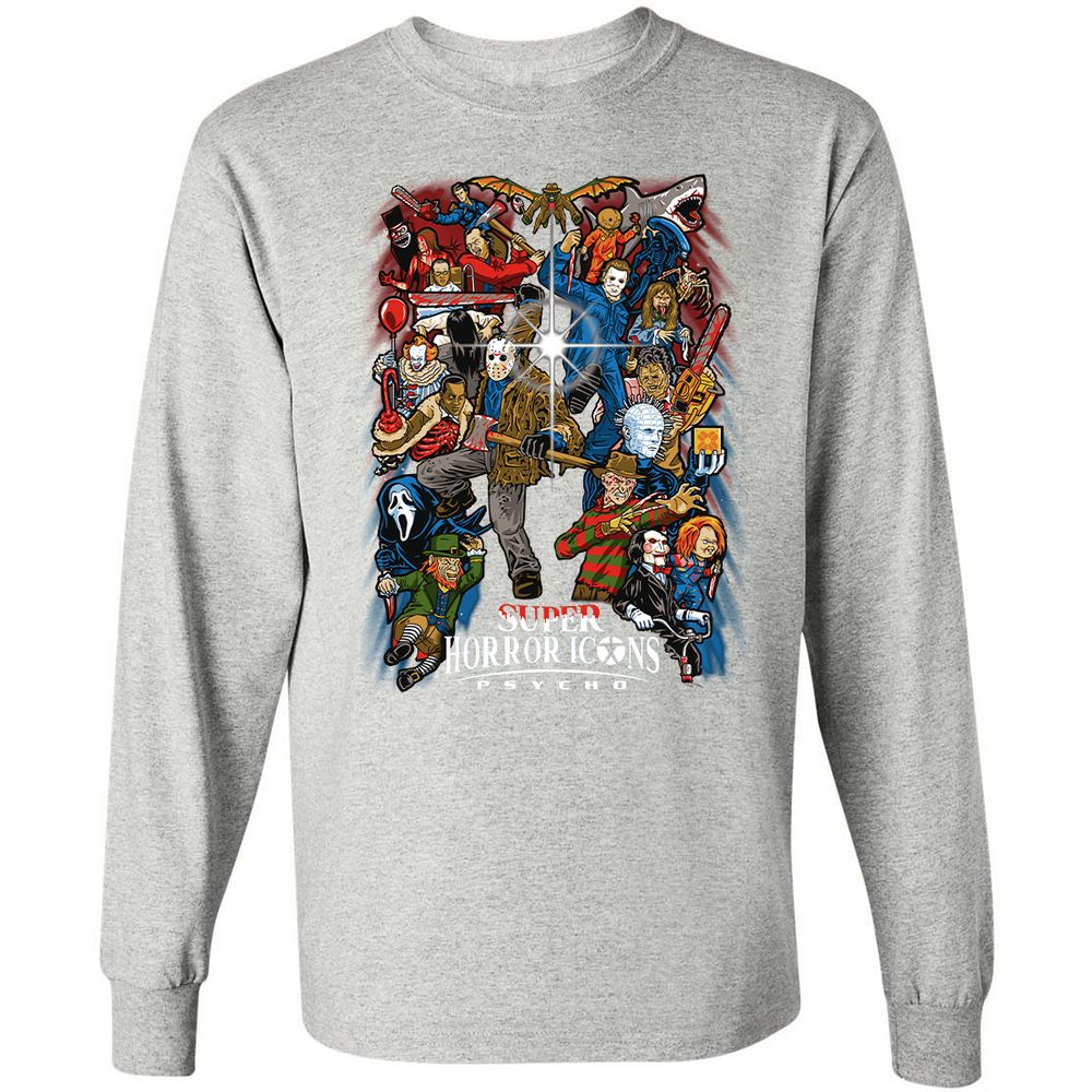 Long Sleeve T-Shirt - B8H2SJSL - Ash - 7