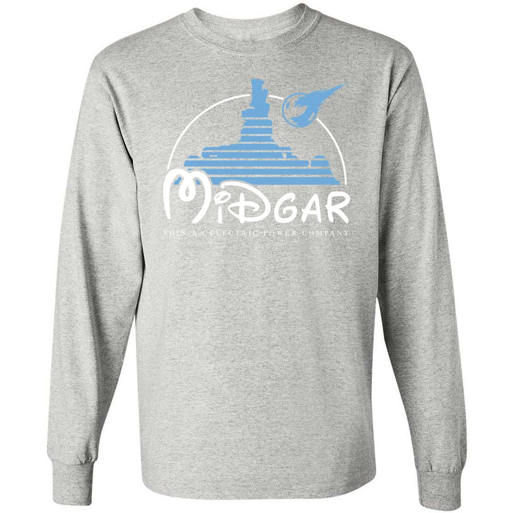 Long Sleeve T-Shirt - B8RKCDY8 - Ash - 7