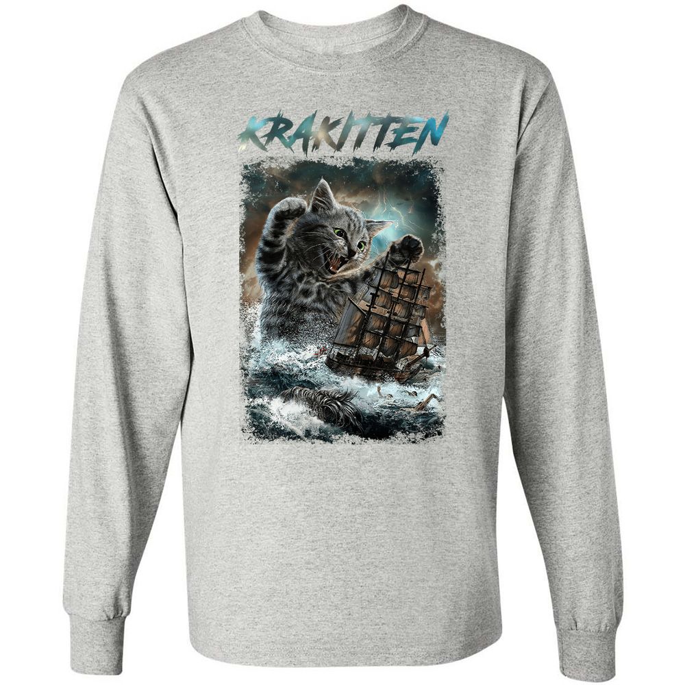 Long Sleeve T-Shirt - U99XET3C - Ash - 7