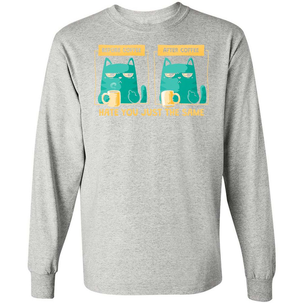 Long Sleeve T-Shirt - DQVXHY2U - Ash - 7