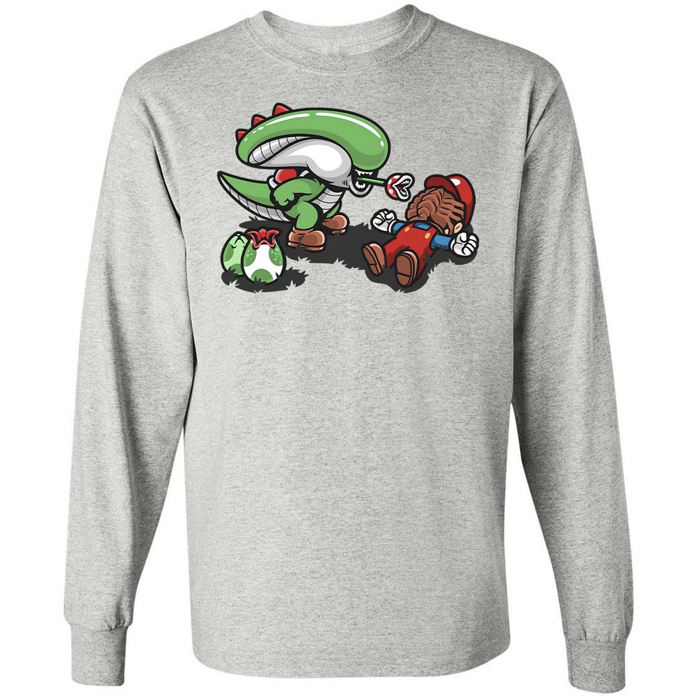 Long Sleeve T-Shirt - GQC4BKFS - Ash - 7