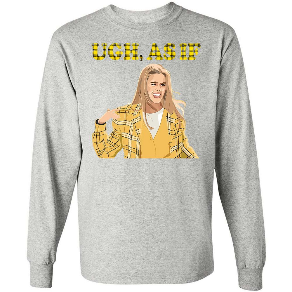 Long Sleeve T-Shirt - WCR9BQQ7 - Ash - 7