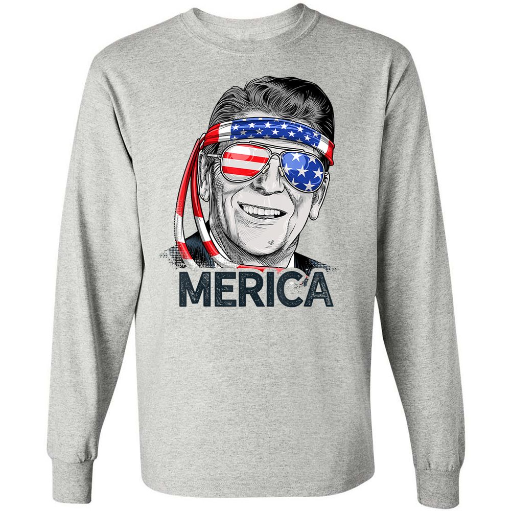 Long Sleeve T-Shirt - JRVTZD3V - Ash - 7