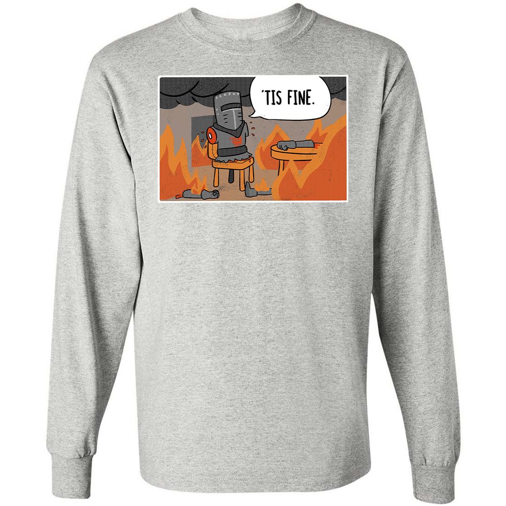 Long Sleeve T-Shirt - QAXV3DZ8 - Ash - 7