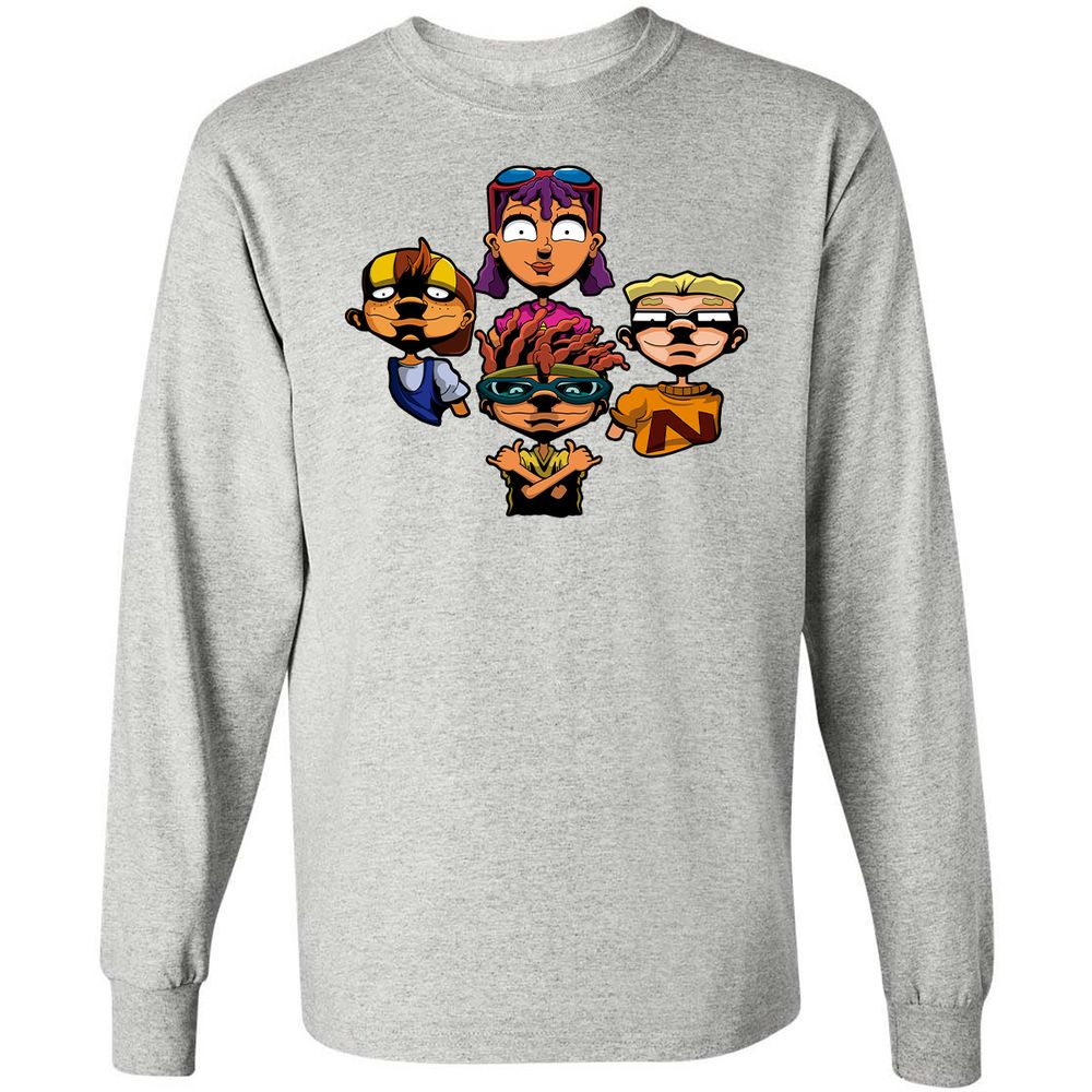 Long Sleeve T-Shirt - 6NDDE9Q8 - Ash - 7