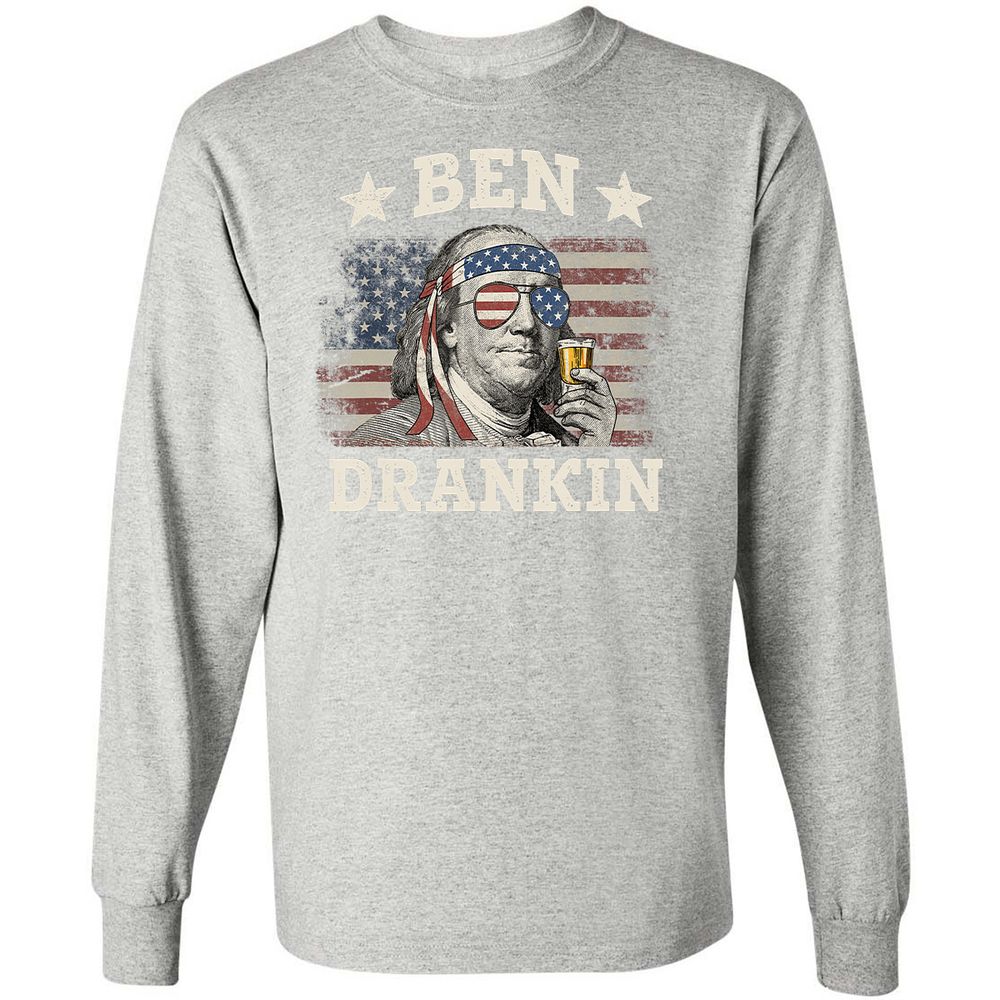 Long Sleeve T-Shirt - 44BJUVNP - Ash - 7