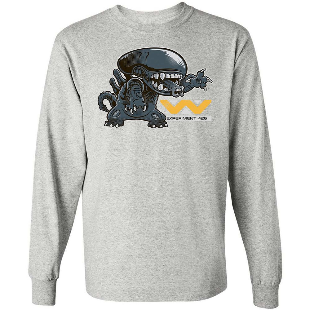 Long Sleeve T-Shirt - B33FJG8Y - Ash - 7