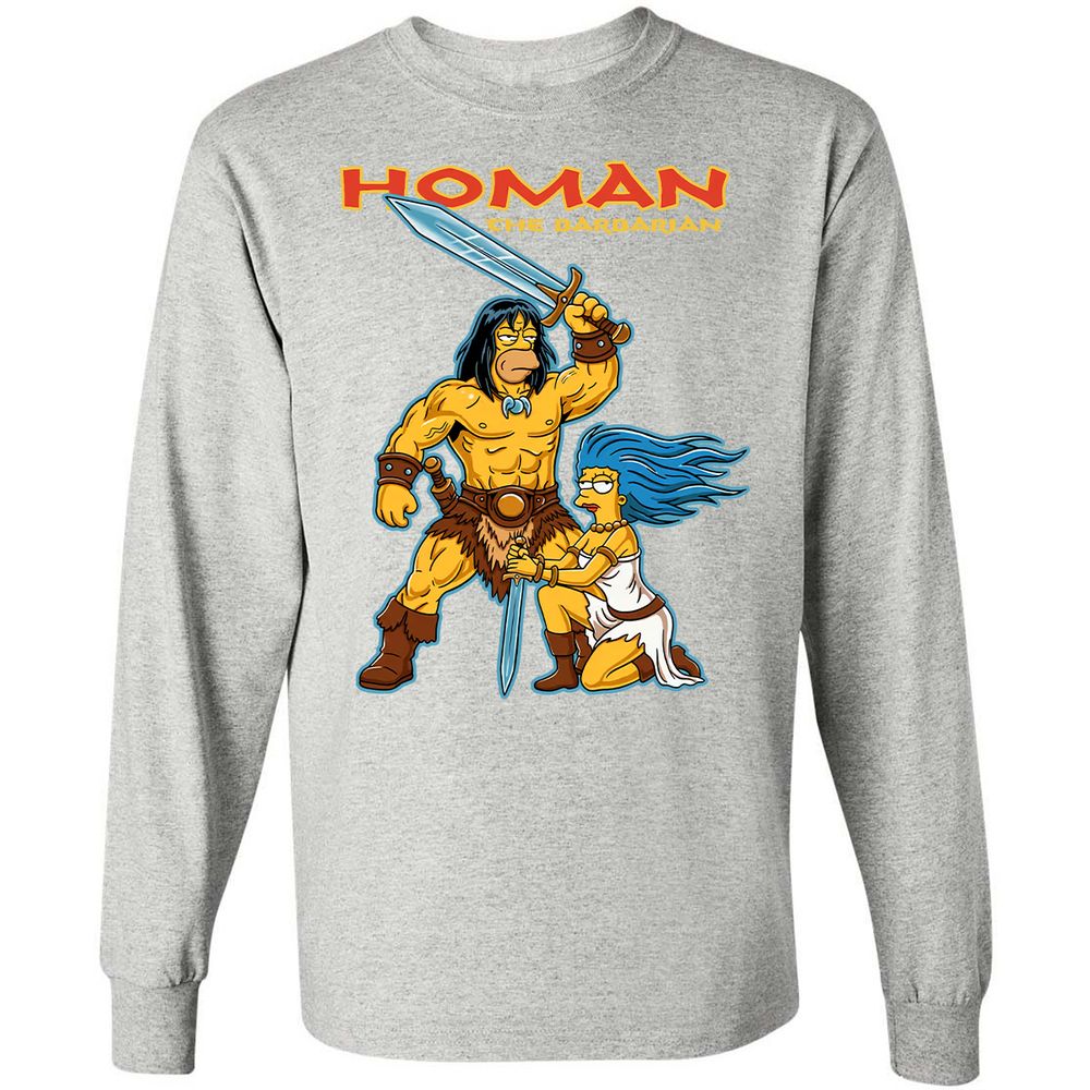Long Sleeve T-Shirt - 82QGFG4K - Ash - 7