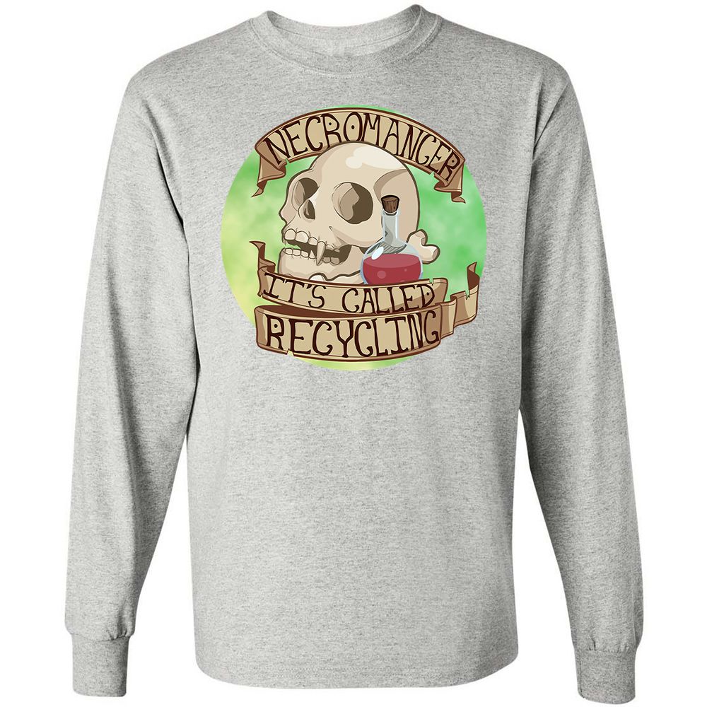 Long Sleeve T-Shirt - 8ZQGLXN7 - Ash - 7