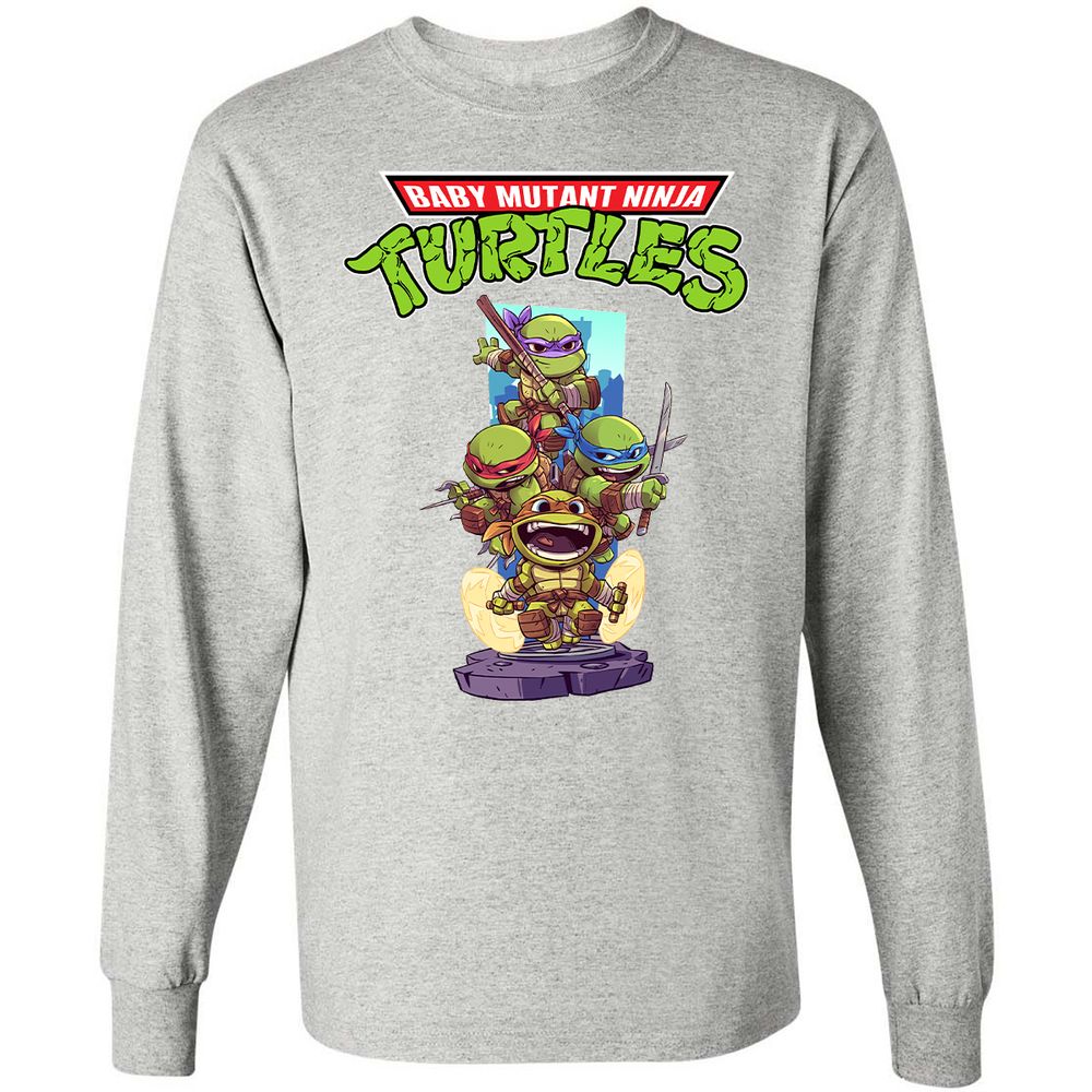 Long Sleeve T-Shirt - 67QUGFET - Ash - 7