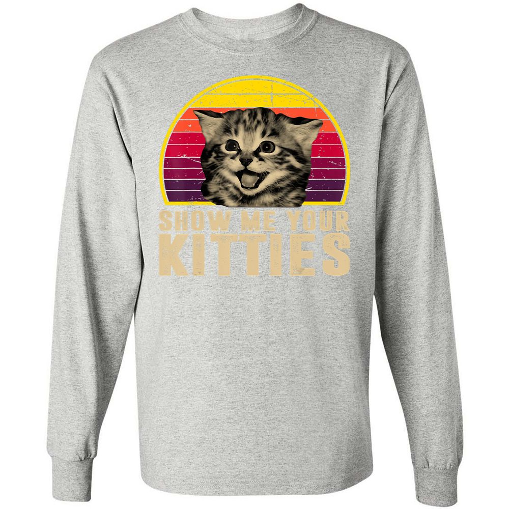 Long Sleeve T-Shirt - KDZSVY7H - Ash - 7