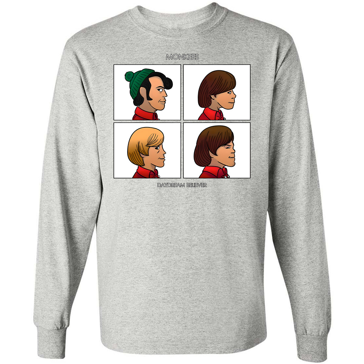 Long Sleeve T-Shirt - NDE5LKDM - Ash - 7