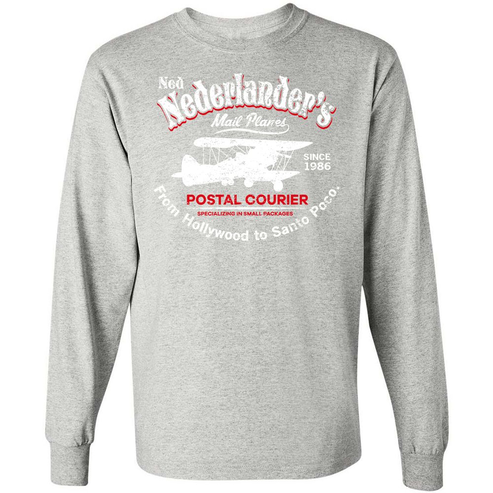 Long Sleeve T-Shirt - W9KPQUZS - Ash - 7