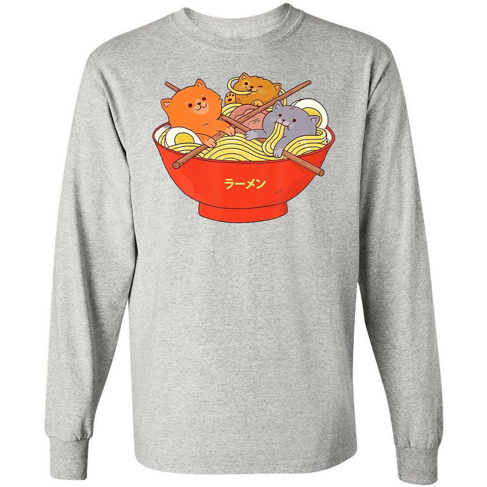 Long Sleeve T-Shirt - G89TFGZ7 - Ash - 7