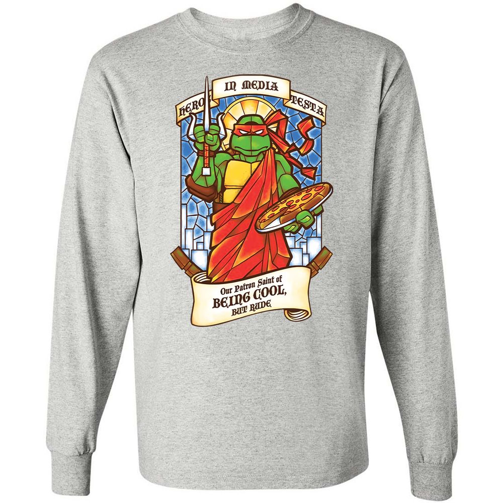 Long Sleeve T-Shirt - YLQ5ELGX - Ash - 7