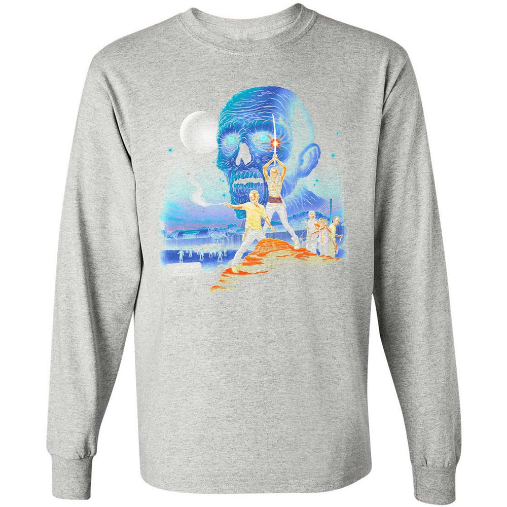 Long Sleeve T-Shirt - TAJ5E98Q - Ash - 7