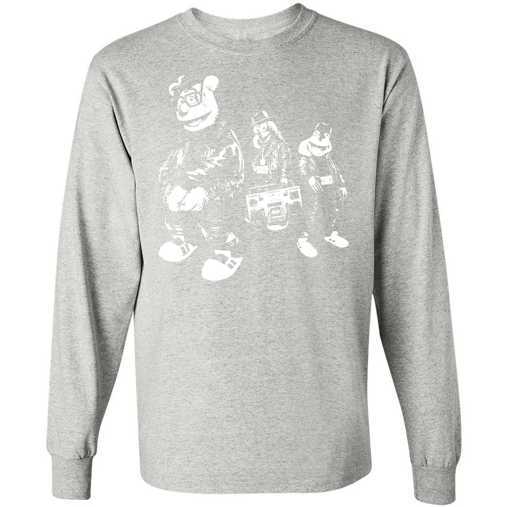 Long Sleeve T-Shirt - WFJQ81JY - Ash - 7