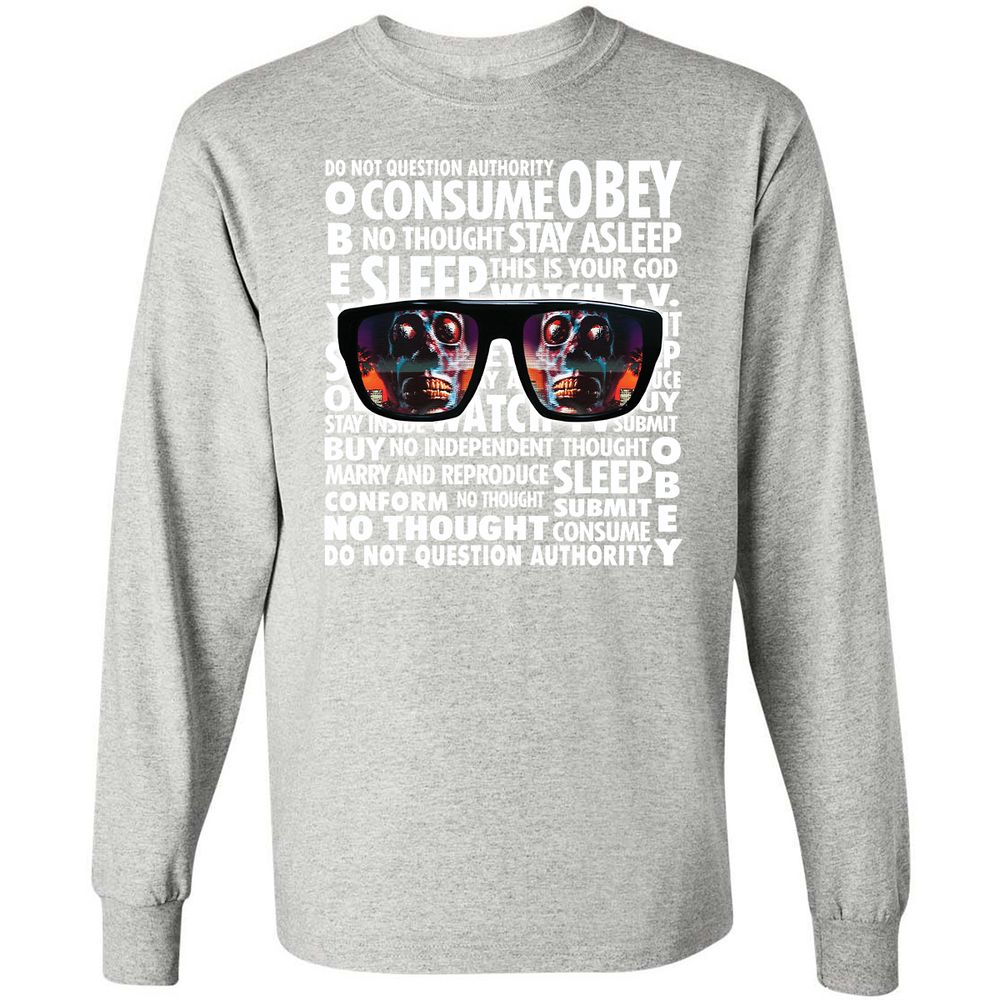 Long Sleeve T-Shirt - WJKSYSF4 - Ash - 7