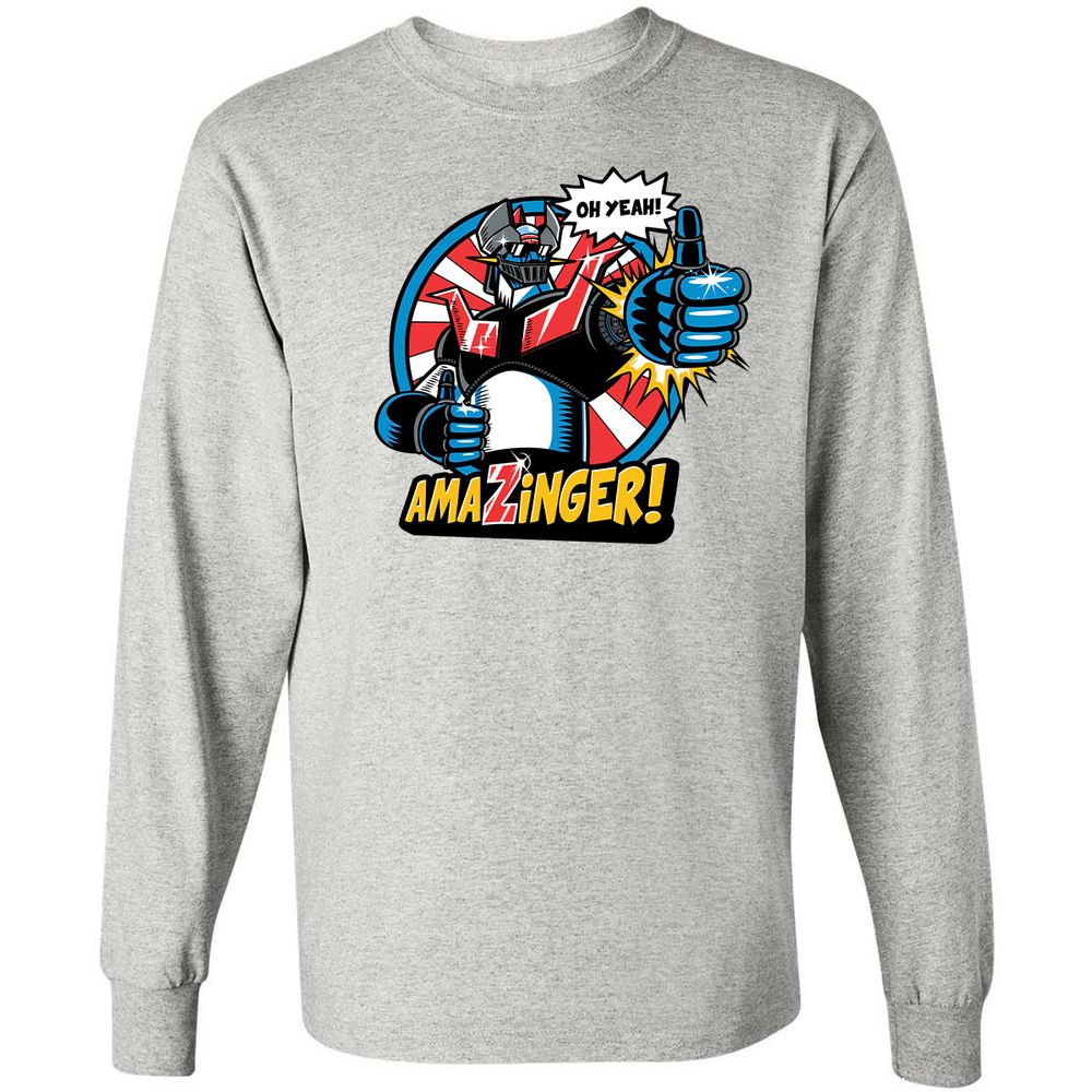 Long Sleeve T-Shirt - W491FDYK - Ash - 7