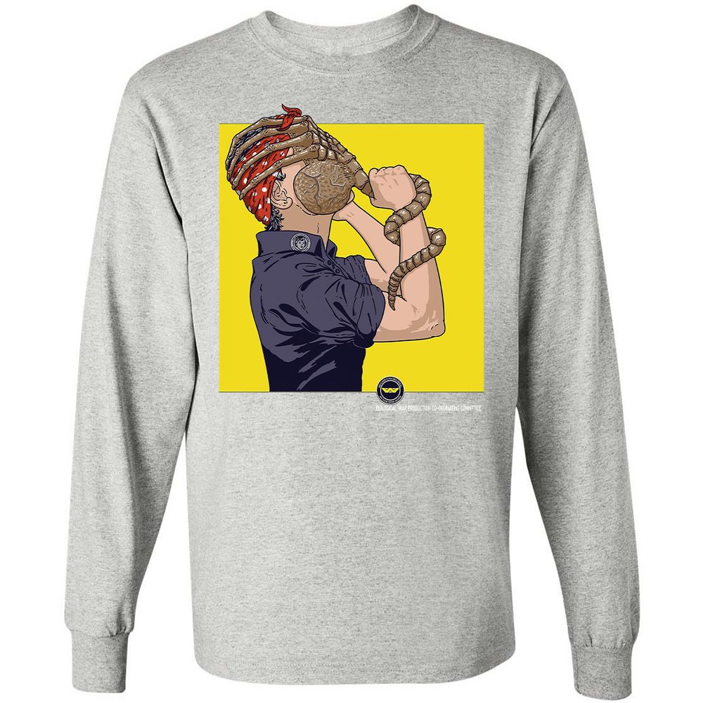 Long Sleeve T-Shirt - XFJ5VGWD - Ash - 7