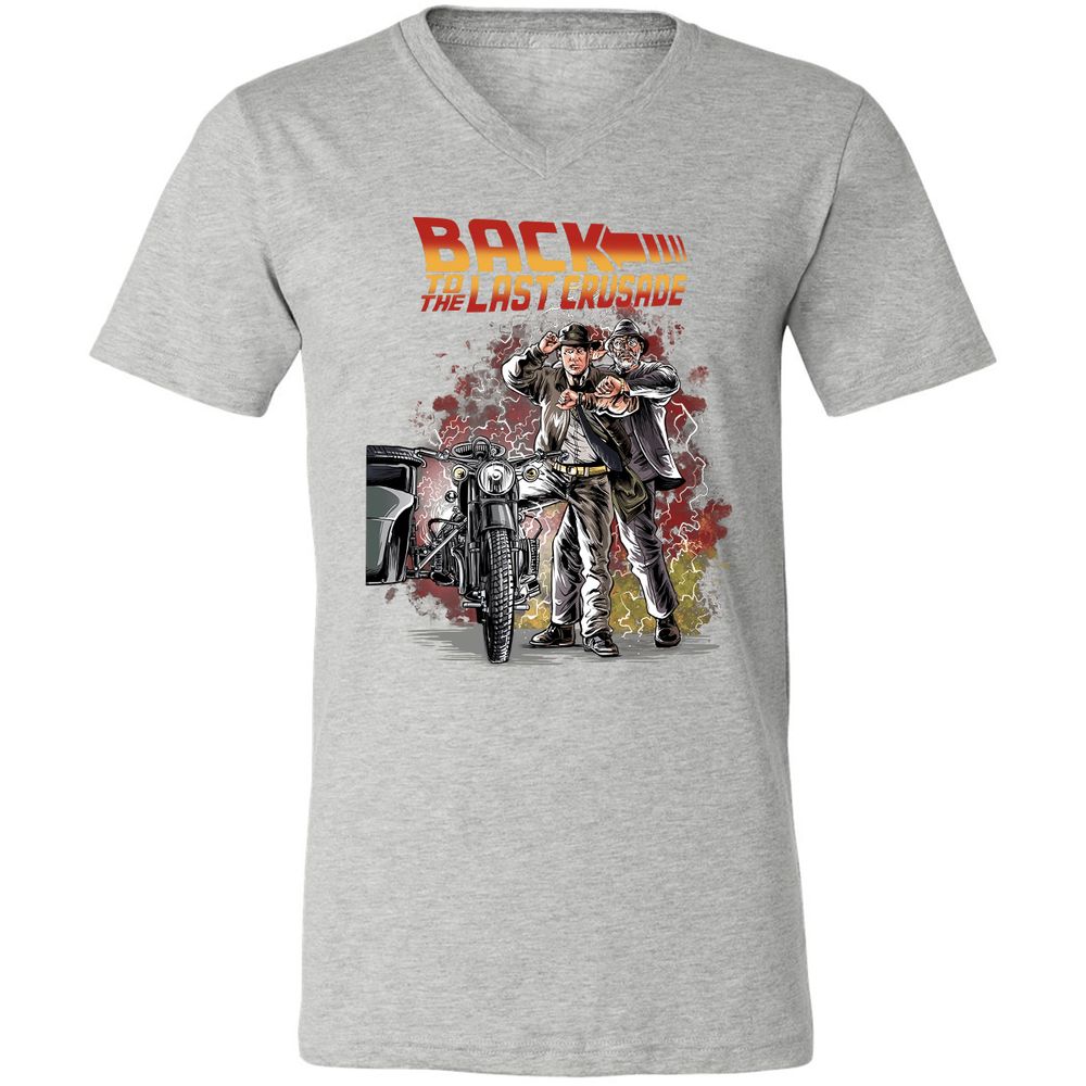Unisex V-Neck T-Shirt - 7P1R84R6 - Athletic Heather - 7
