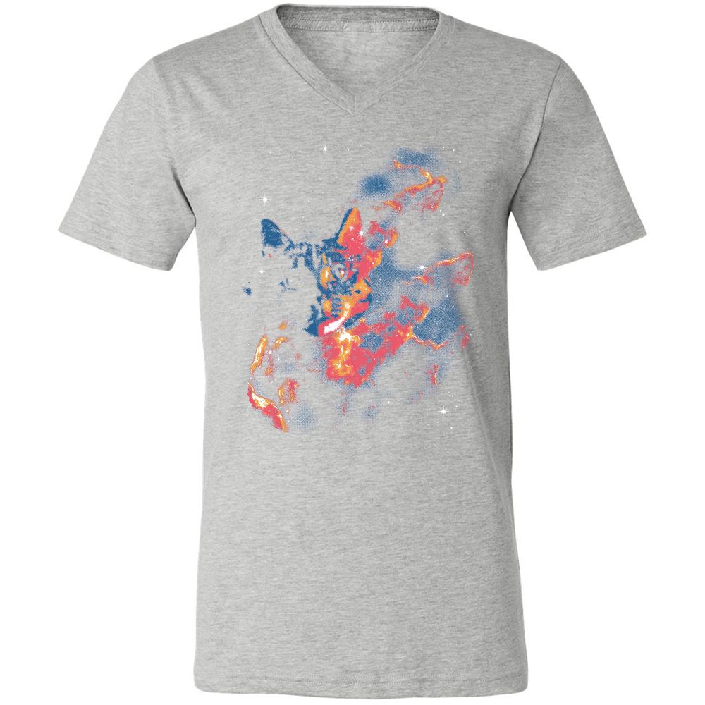 Unisex V-Neck T-Shirt - N1DZJFZX - Athletic Heather - 7