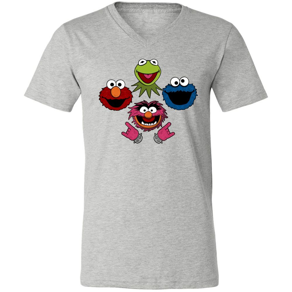 Unisex V-Neck T-Shirt - LZYKU1H2 - Athletic Heather - 7