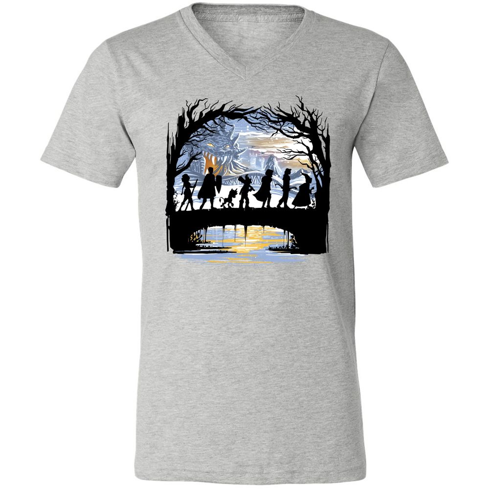 Unisex V-Neck T-Shirt - B54Y35MS - Athletic Heather - 7