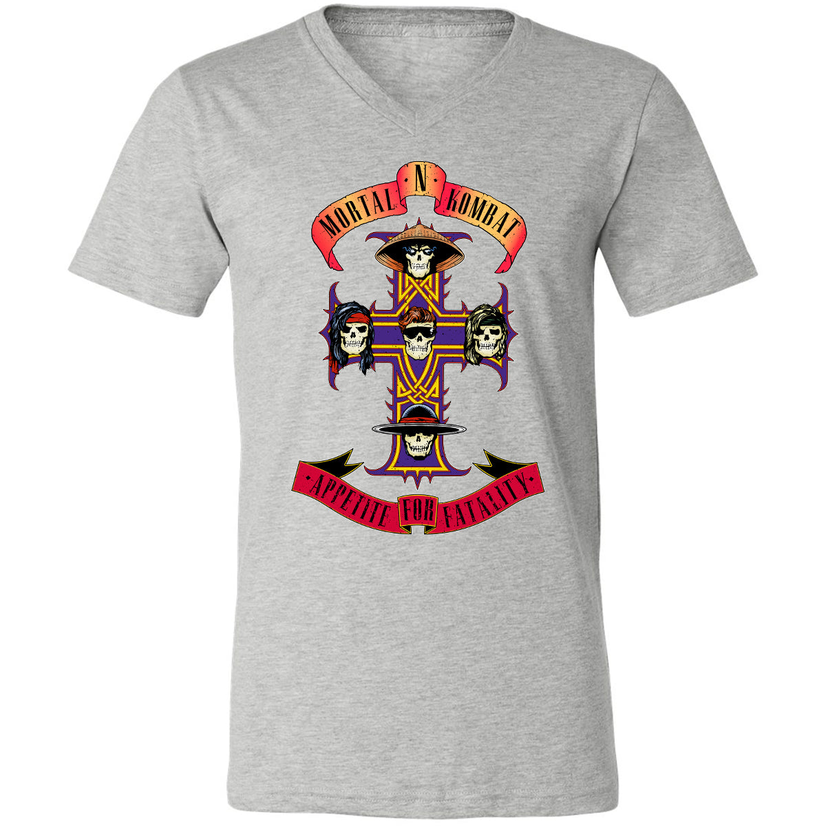Unisex V-Neck T-Shirt - EB1QCC9P - Athletic Heather - 7