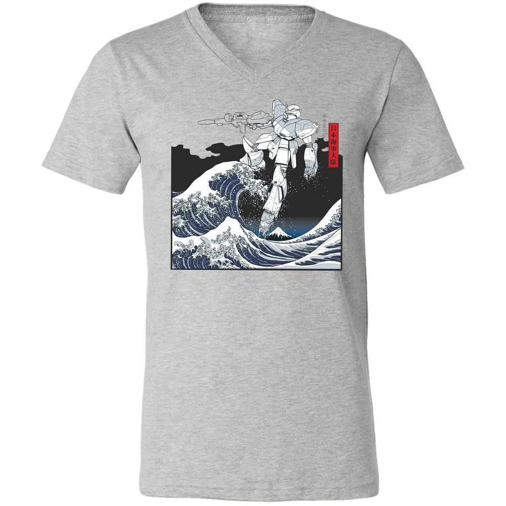 Unisex V-Neck T-Shirt - QGP94BTU - Athletic Heather - 7