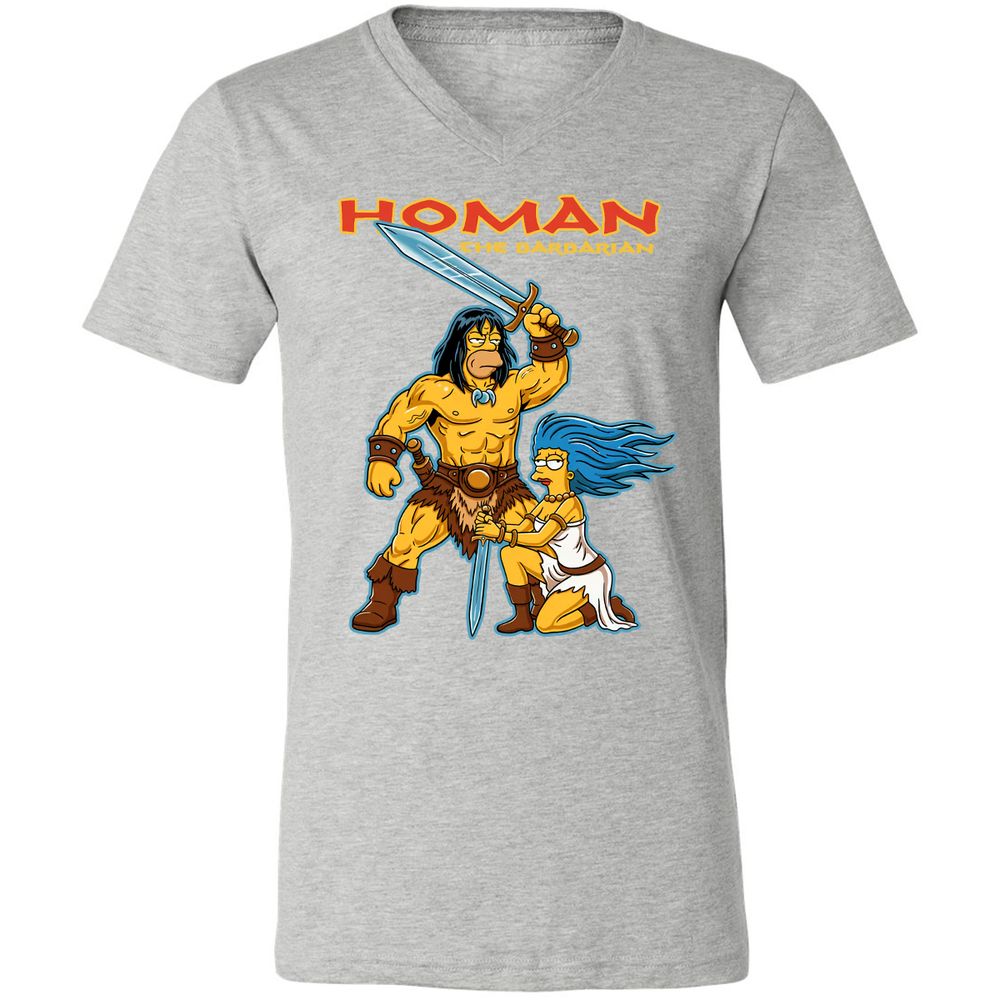 Unisex V-Neck T-Shirt - G8NTVGXJ - Athletic Heather - 7