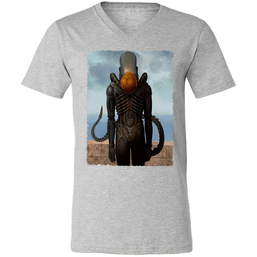 Unisex V-Neck T-Shirt - 46B89TEU - Athletic Heather - 7