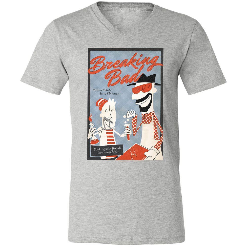 Unisex V-Neck T-Shirt - 3C5ZK7QT - Athletic Heather - 7