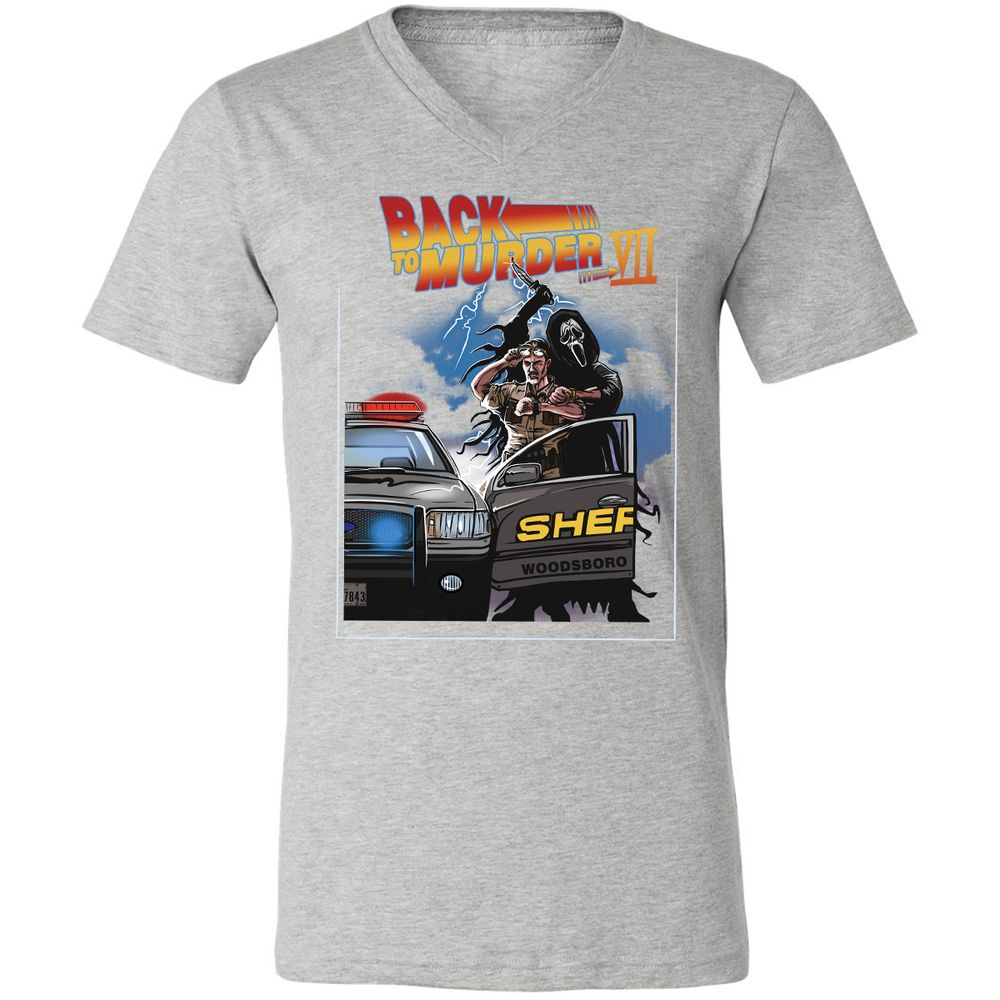 Unisex V-Neck T-Shirt - 7LE4TGQF - Athletic Heather - 7