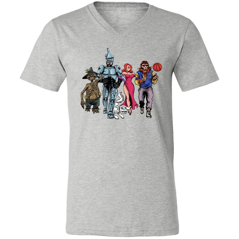 Unisex V-Neck T-Shirt - 5EU6JT4V - Athletic Heather - 7