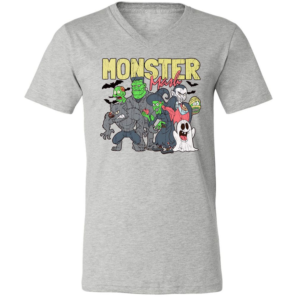 Unisex V-Neck T-Shirt - F5MWNDA2 - Athletic Heather - 7