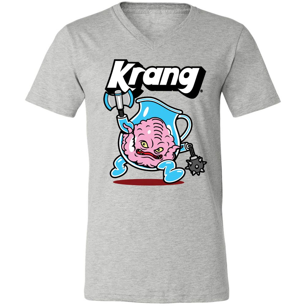 Unisex V-Neck T-Shirt - 8E6ZC95S - Athletic Heather - 7