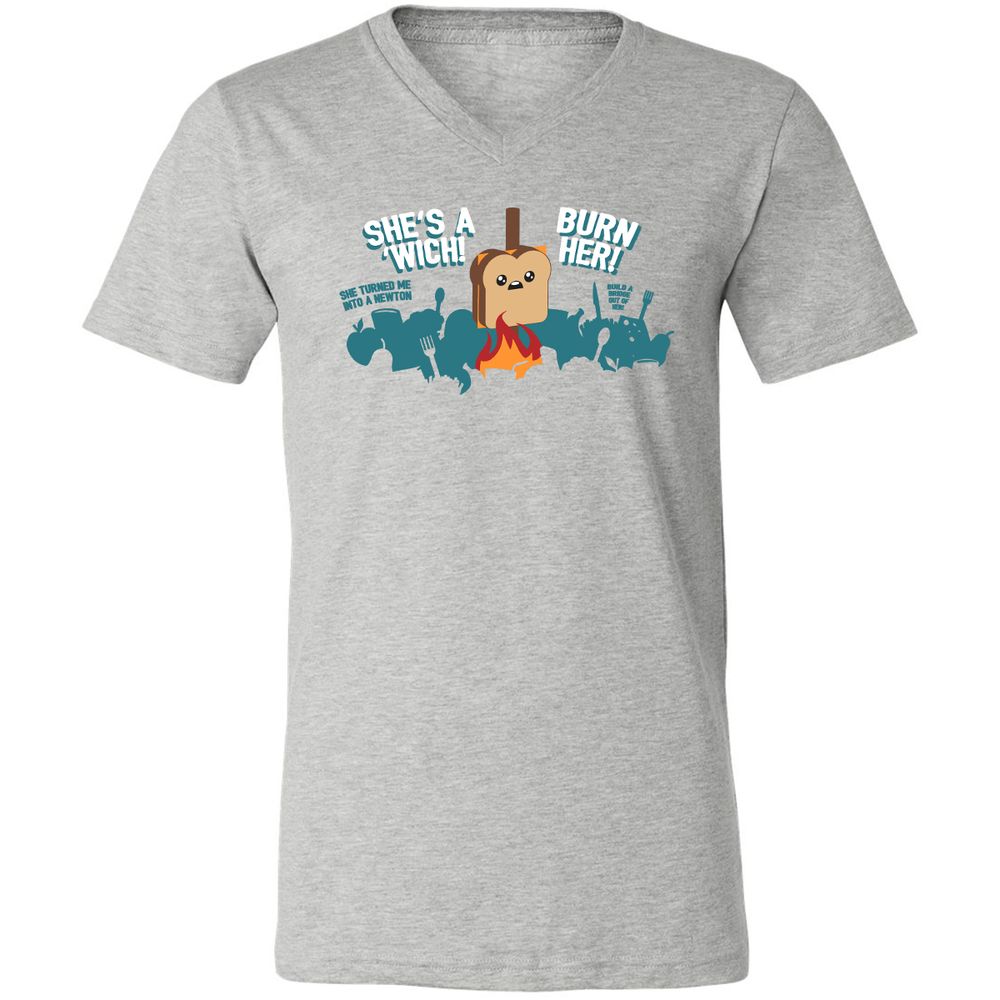 Unisex V-Neck T-Shirt - 3NAWZ4DX - Athletic Heather - 7