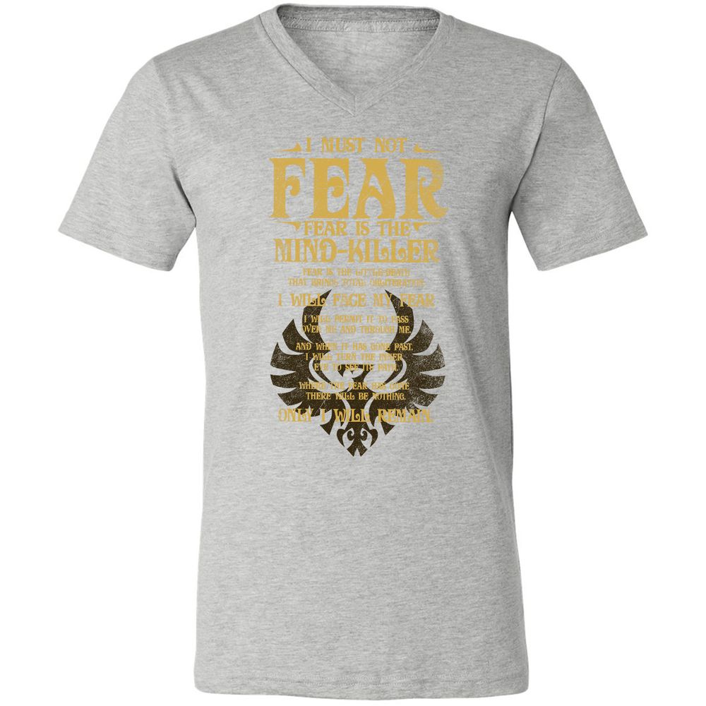 Unisex V-Neck T-Shirt - 4XVLGZ2B - Athletic Heather - 7