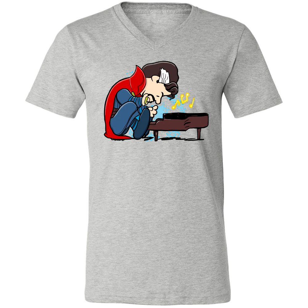 Unisex V-Neck T-Shirt - 4P7THFLG - Athletic Heather - 7