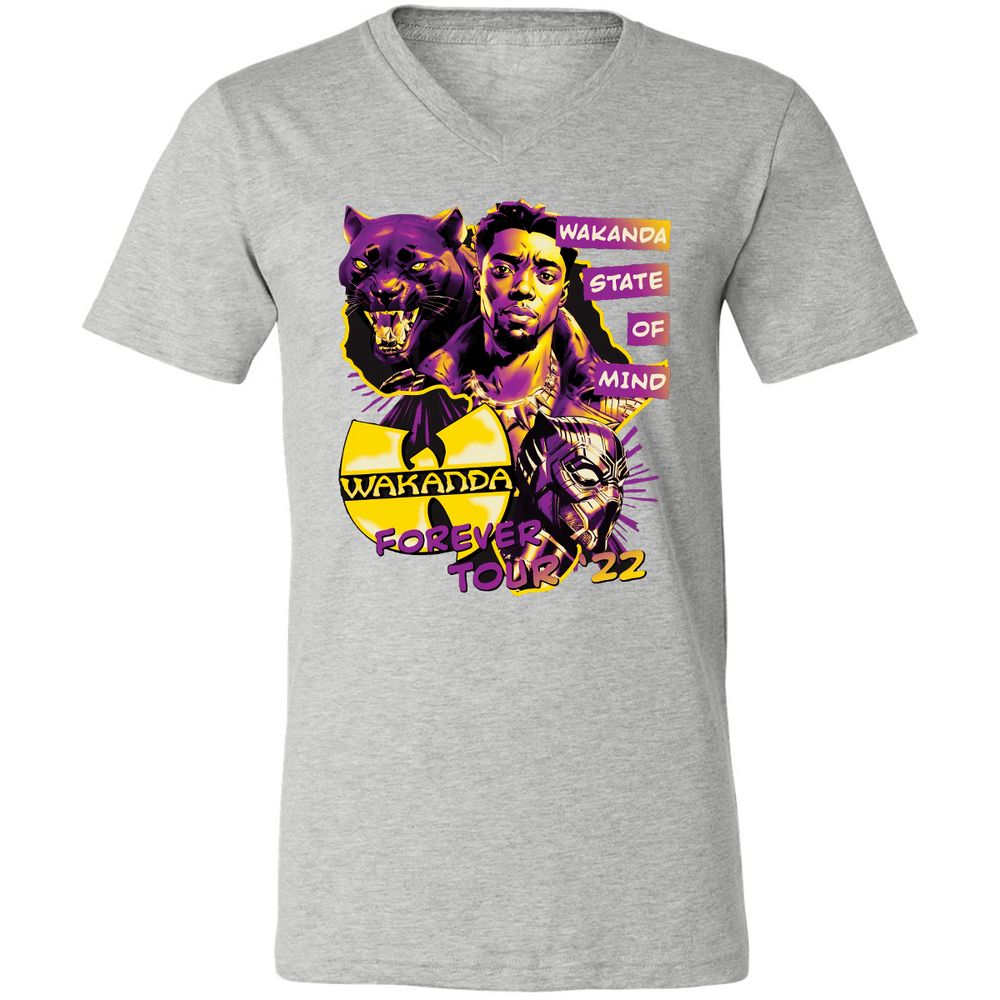 Unisex V-Neck T-Shirt - M84ZT2BX - Athletic Heather - 7