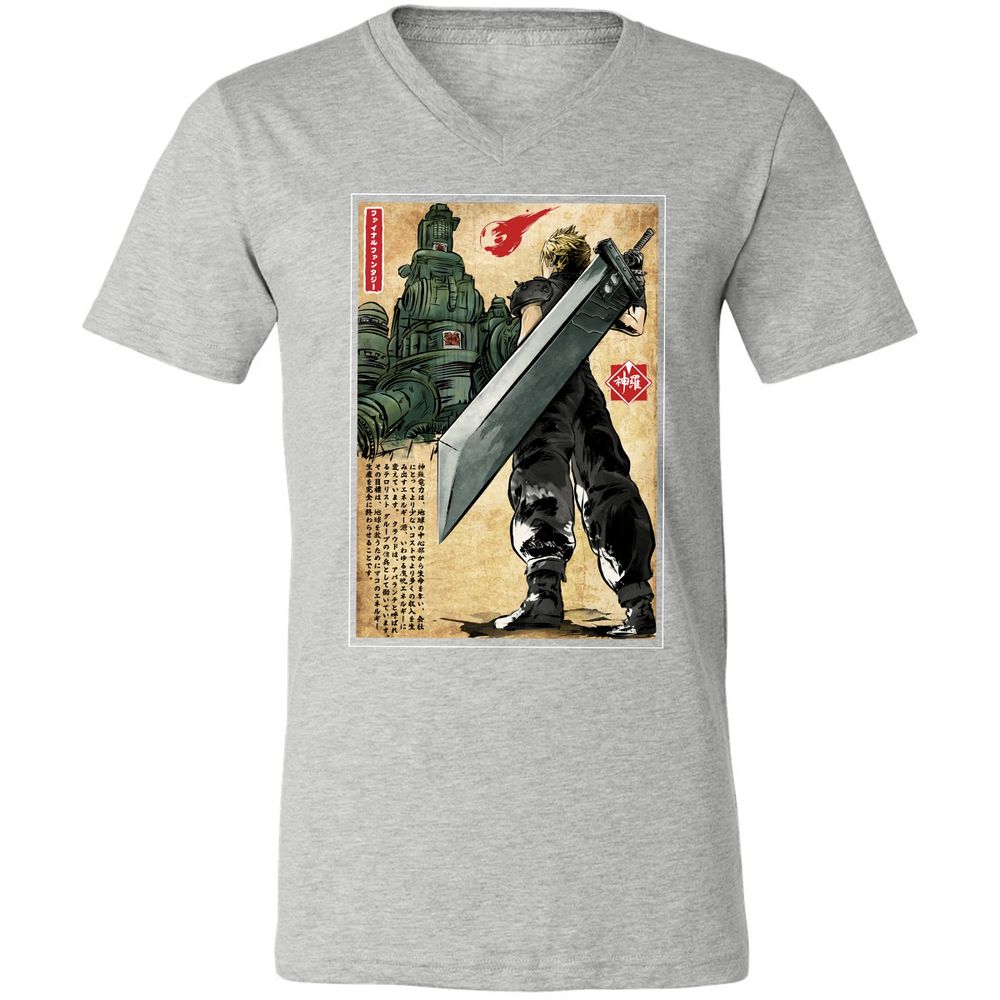 Unisex V-Neck T-Shirt - JKP136ZV - Athletic Heather - 7