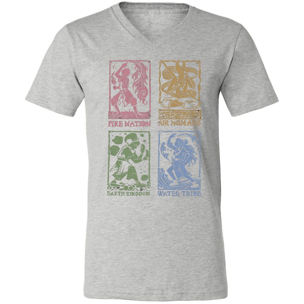 Unisex V-Neck T-Shirt - XSV3BGDW - Athletic Heather - 7