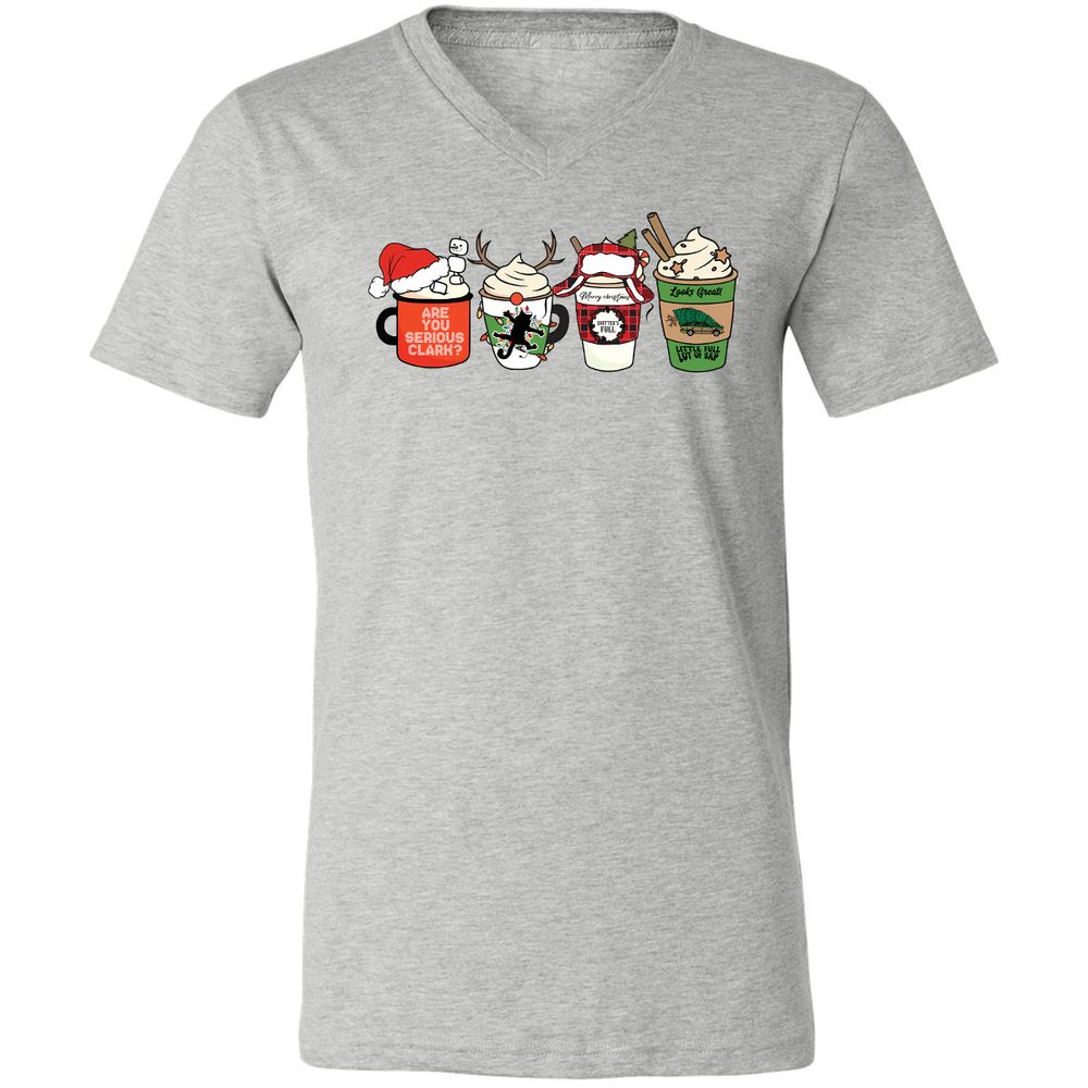 Unisex V-Neck T-Shirt - DUD7N2R2 - Athletic Heather - 7