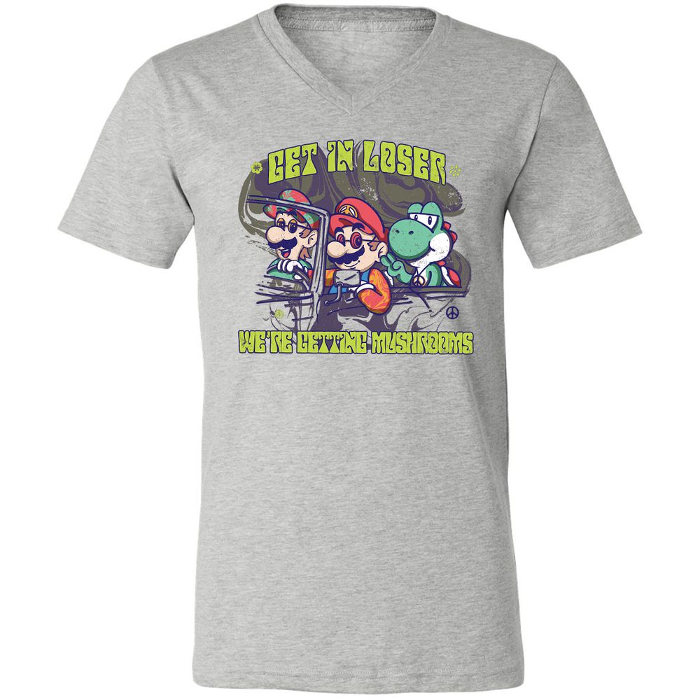 Unisex V-Neck T-Shirt - 8VBFC7HD - Athletic Heather - 7
